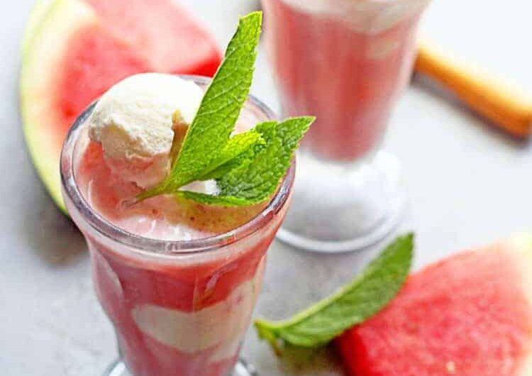 Summer Melon Sorbet Floats