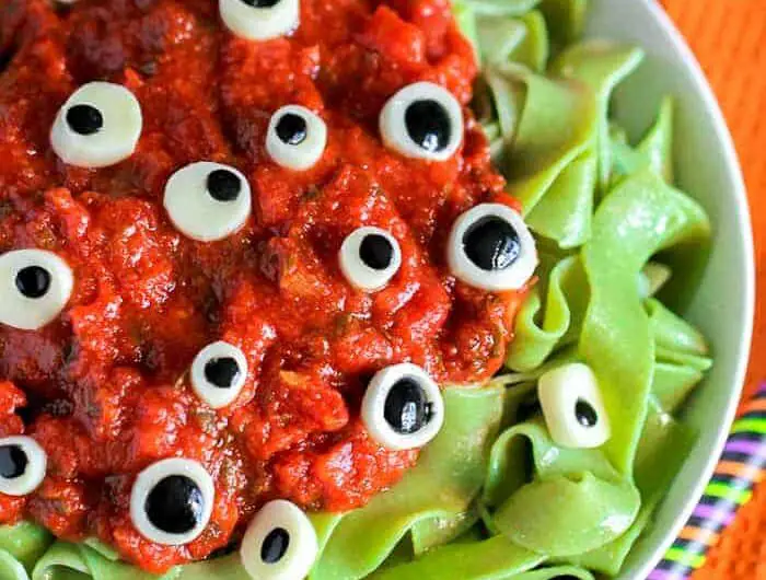 Halloween Special Eyeball Pasta Recipe