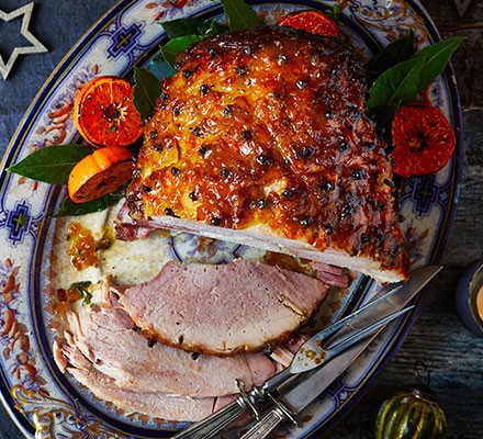 New Year's Eve Special Stem ginger & mustard glazed ham recipes