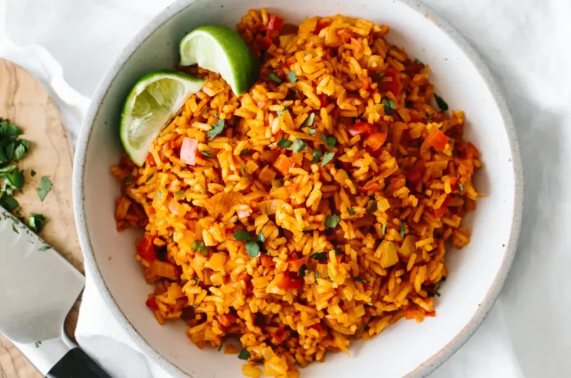 Healthy Valentine's Day Spicy Spanish Rice Recipe