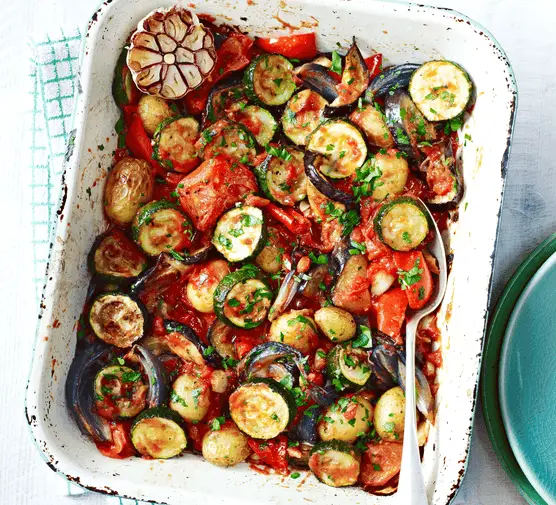 Vegetarian Sunday Special Roasted summer vegetables Recipe