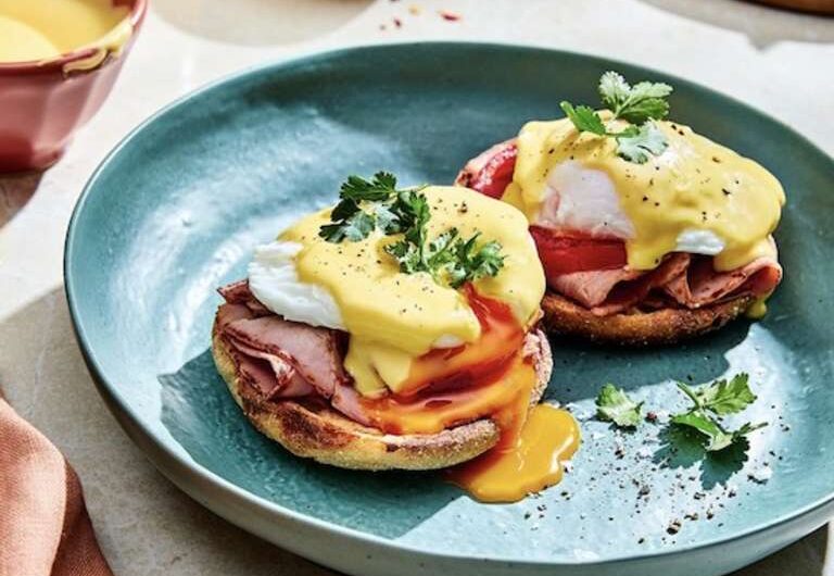 Mother's Day Special Eggs benedict pancakes