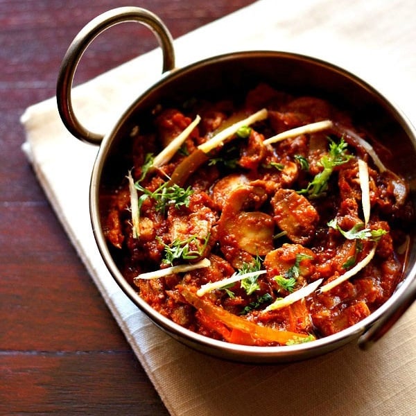 Kadai Mushroom Recipe