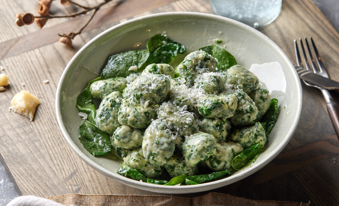 Spinach and ricotta gnocchi