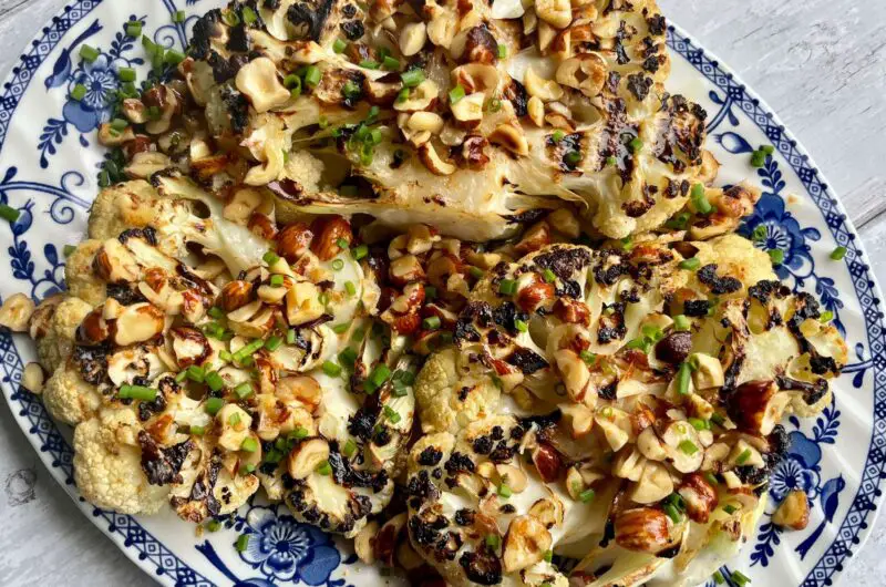 Cauliflower Steaks with Hazelnuts and Browned Butter