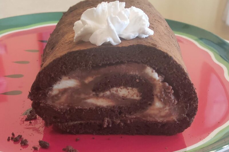 Triple Chocolate Roll Cake