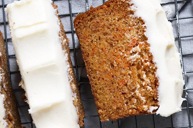 Carrot Cake Loaf with Cream Cheese Frosting
