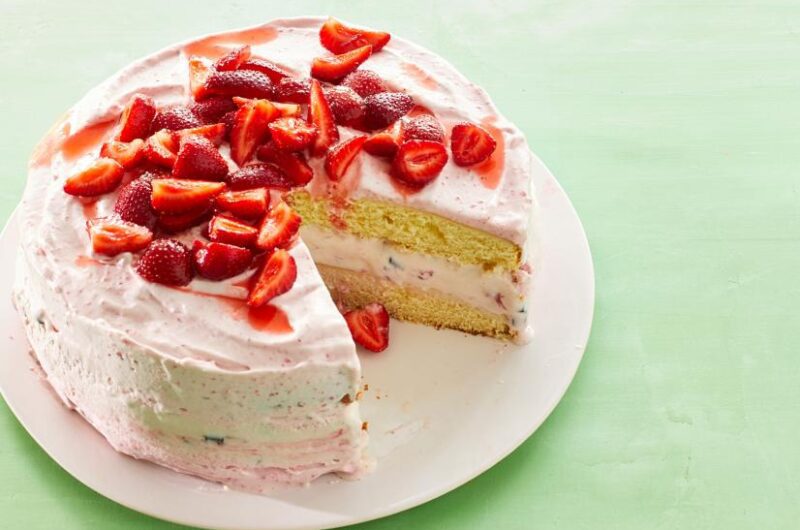 Strawberry Shortcake Ice Cream Cake