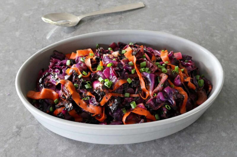 Charred Red Cabbage and Carrot Salad