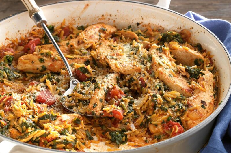 Chicken Orzo Skillet