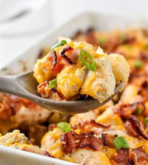 Chicken Bacon Ranch Potato Casserole