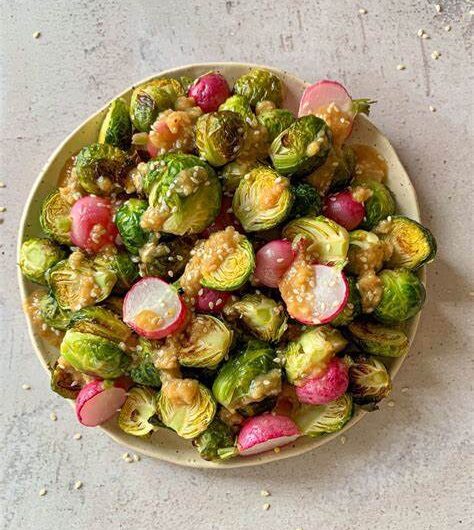 Miso Roasted Brussels Sprouts