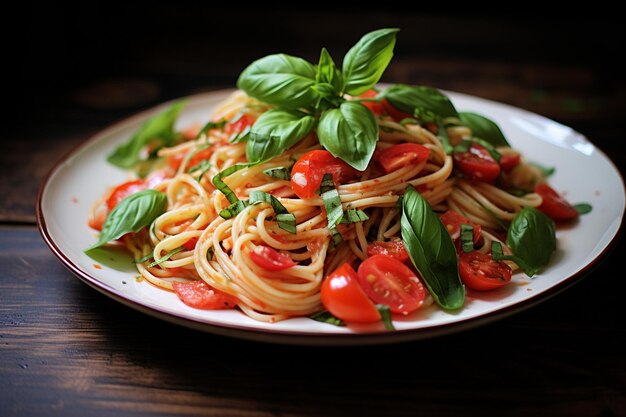 Caprese Pasta with Thai Basil
