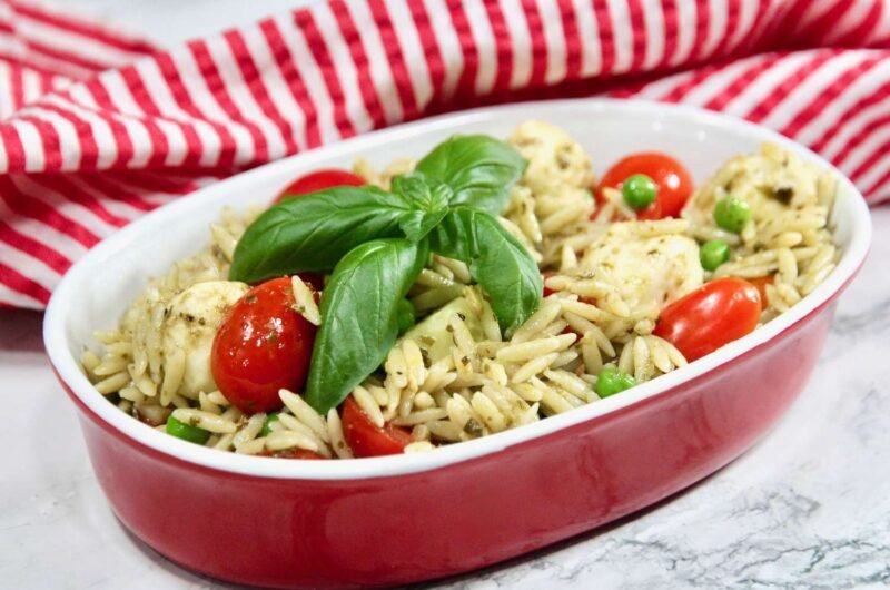Caprese Orzo Pesto Salad