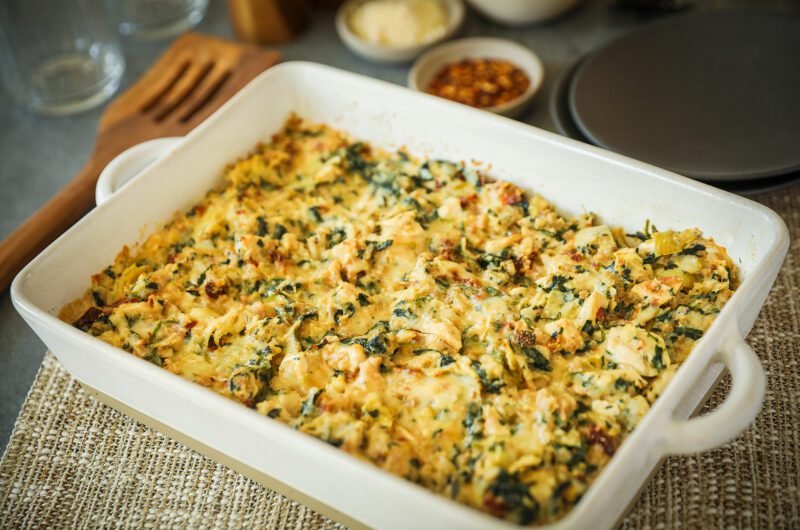 Chicken Alfredo Rice Casserole