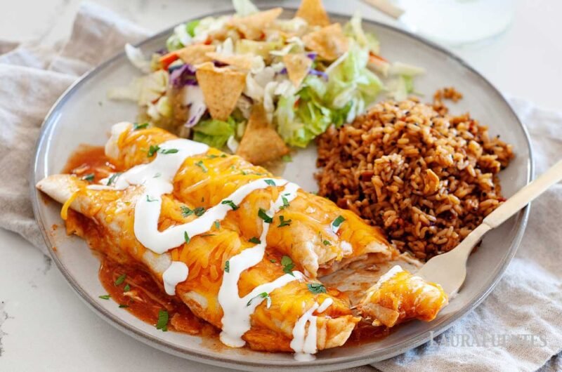Easy Rotisserie Chicken Enchiladas